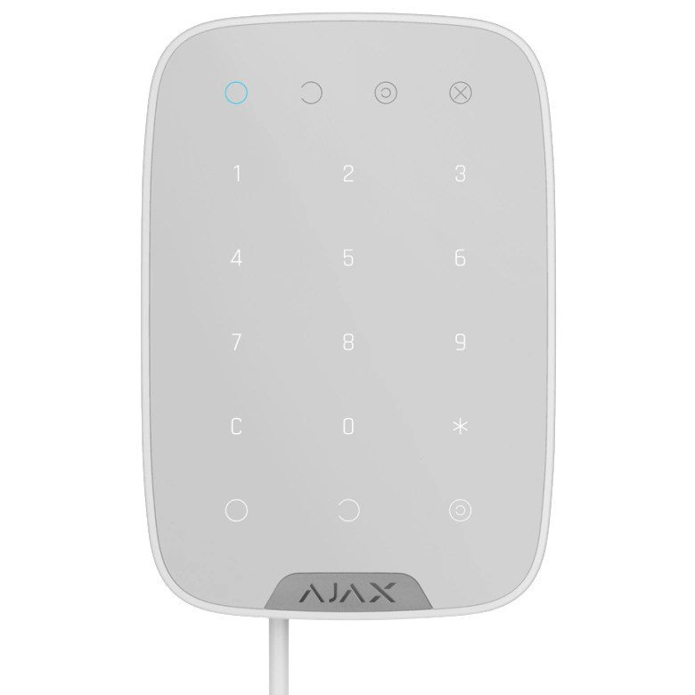 Клавіатура Ajax KeyPad Fibra біла