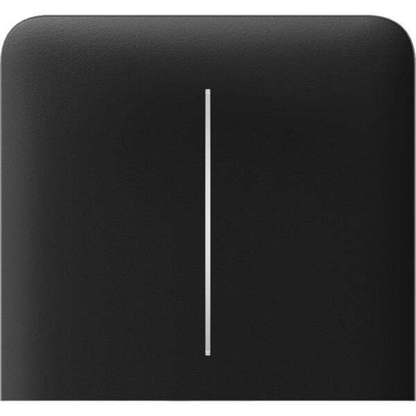 Панель двохклавішна бічна Ajax SideButton (2-gang) vertical чорна